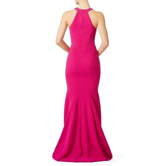 Theia Fuschia Smooth Paneled Sleeveless Mermaid Gown w/ Hidden Back Zip – Size 2 - Picture 4 of 11